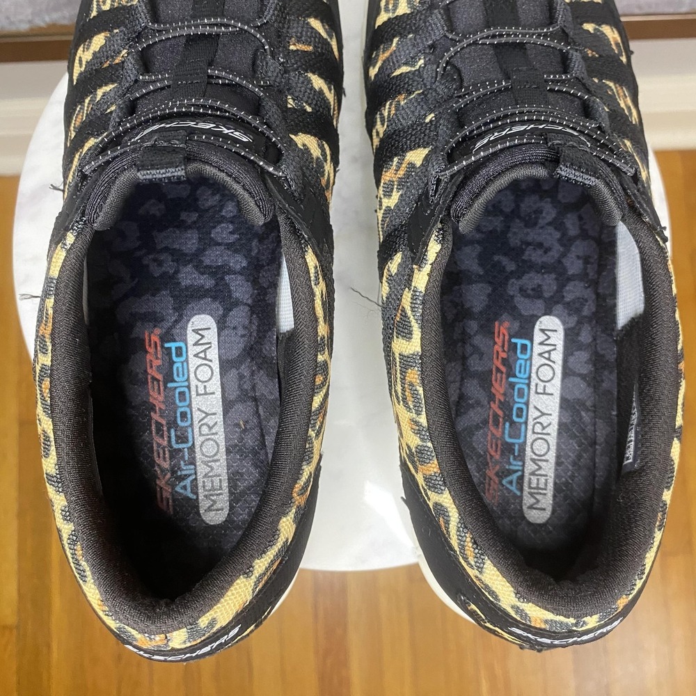 Skechers Air Cooled Shoes Womens Size 9.5 Brown Leopard Sneakers SN 104099 - Picture 8 of 11